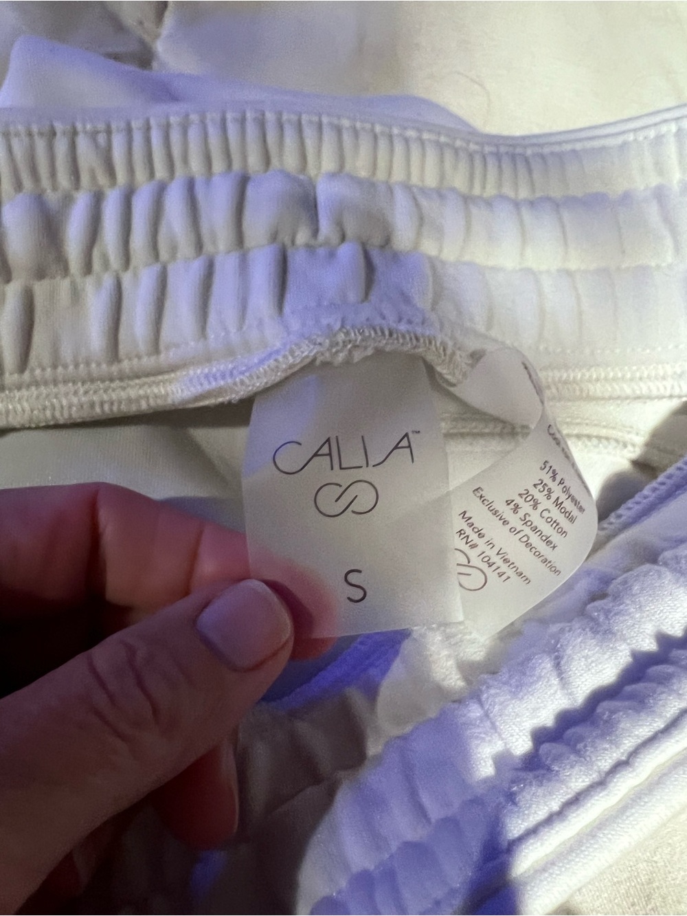 Calia by Carrie Underwood White Scuba Joggers Size Small - Picture 3 of 4